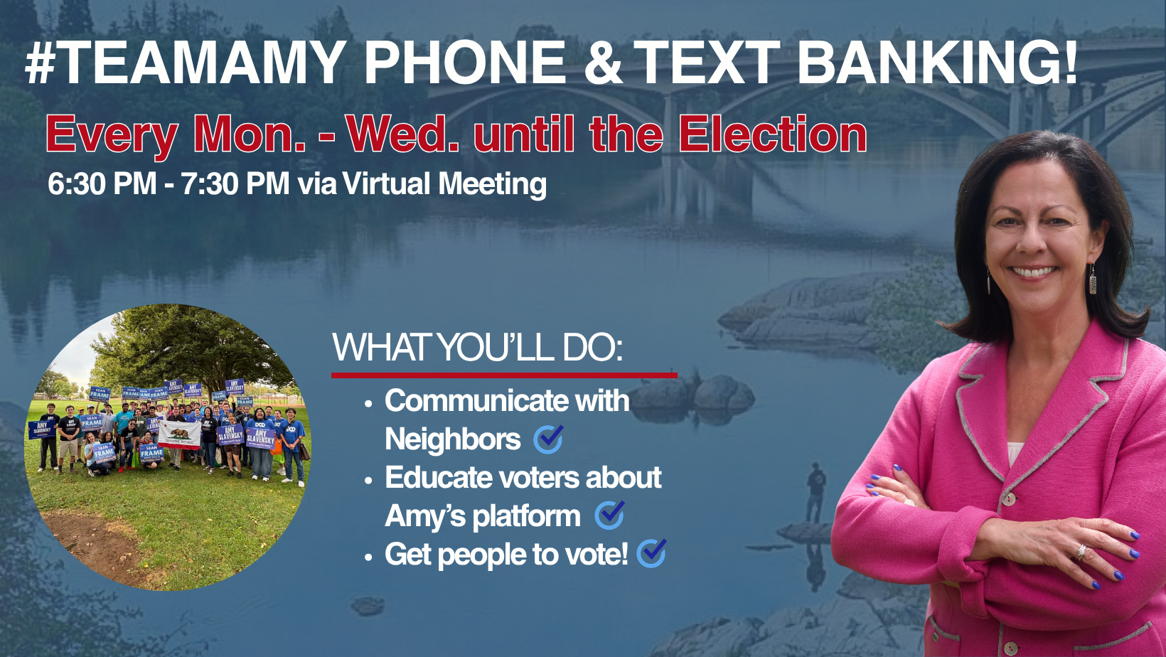 #TeamAmy Phone and Text Banking (Virtual) image