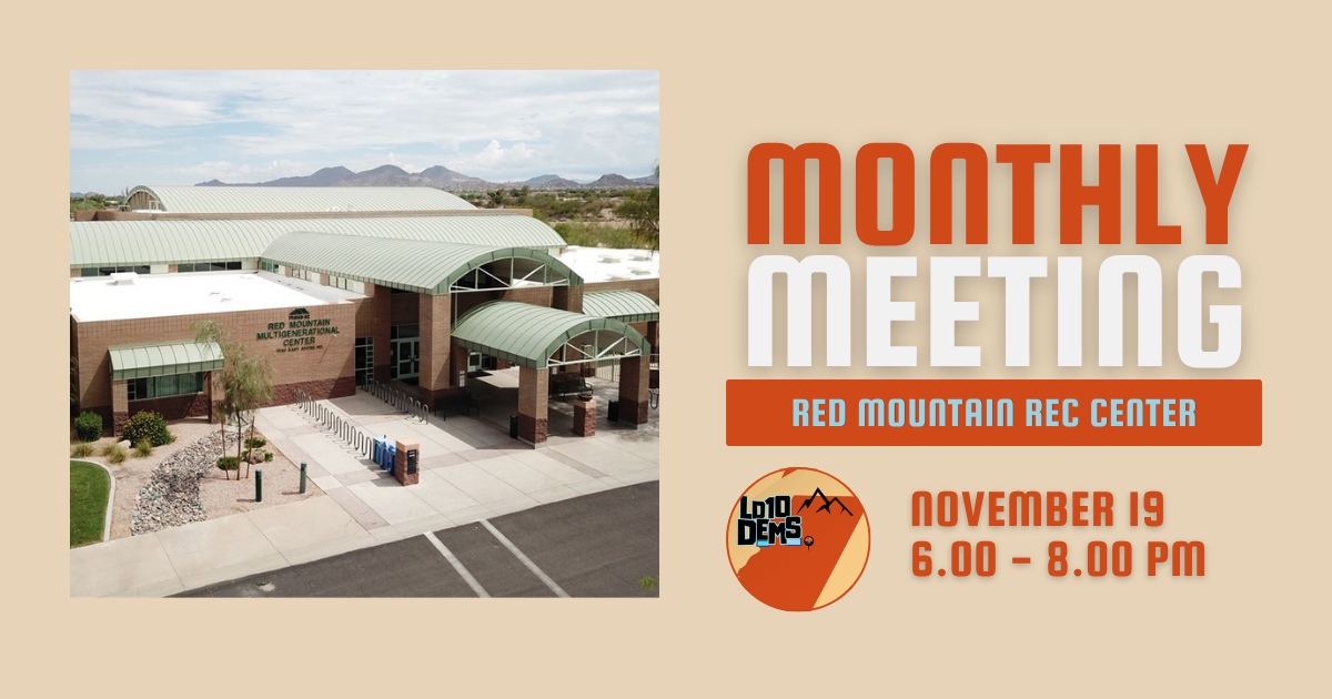 LD10 Democrats – 2026 November Monthly & ReOrganization Meeting image