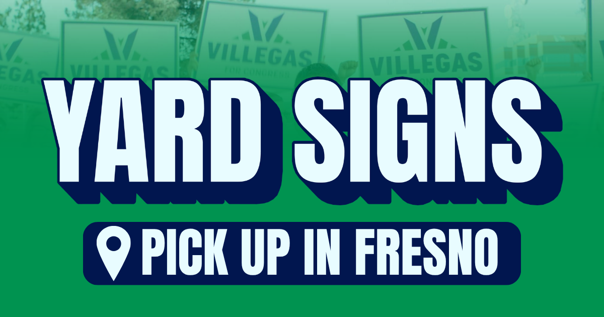 Get Your Randy Villegas Yard Sign NOW in Fresno! image