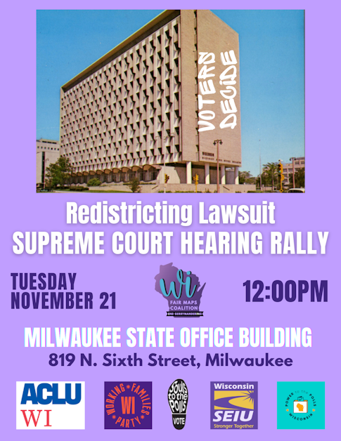 Rally For Fair Maps At The Milwaukee State Office Building Working rally-for-fair-maps-at-the-milwaukee-state-office-building-working