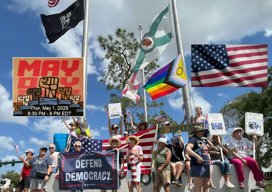MAY DAY MAY DAY Rally, May 1, 2025 at 6:30 PM · Blue Wave Crowdsource