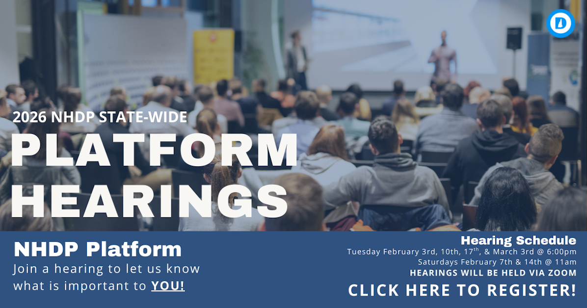 2026 NHDP Platform Hearings · The NH Democratic Party