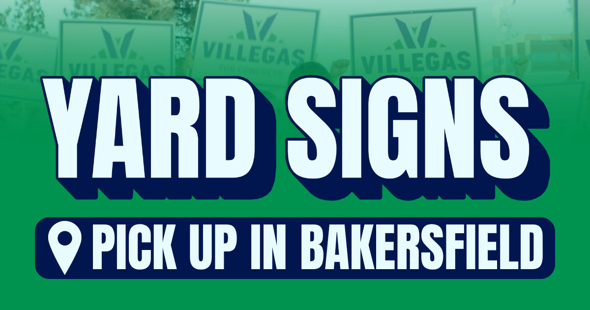 Get Your Randy Villegas Yard Sign NOW in Bakersfield! image