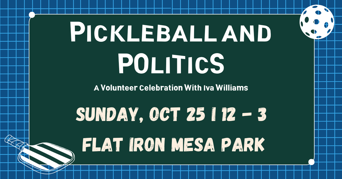 Pickleball & Politics Volunteer Celebration With Iva Williams