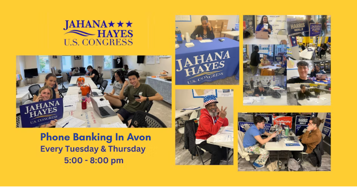 Phone Banking at Avon HQ for Jahana Hayes for Congress image