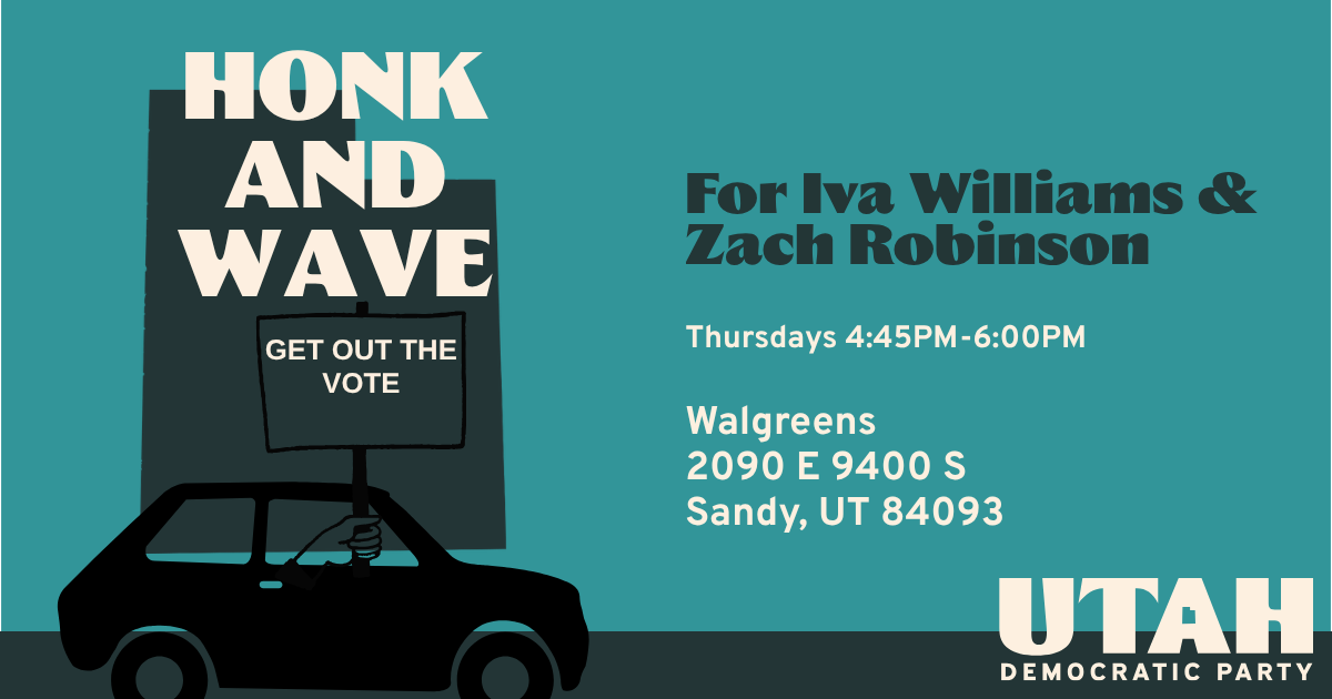 Sandy Honk and Wave for Iva Williams and Zach Robinson