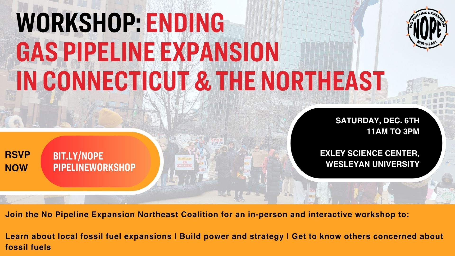 Middletown, CT: Workshop: Ending Gas Pipeline Expansion in Connecticut & the Northeast