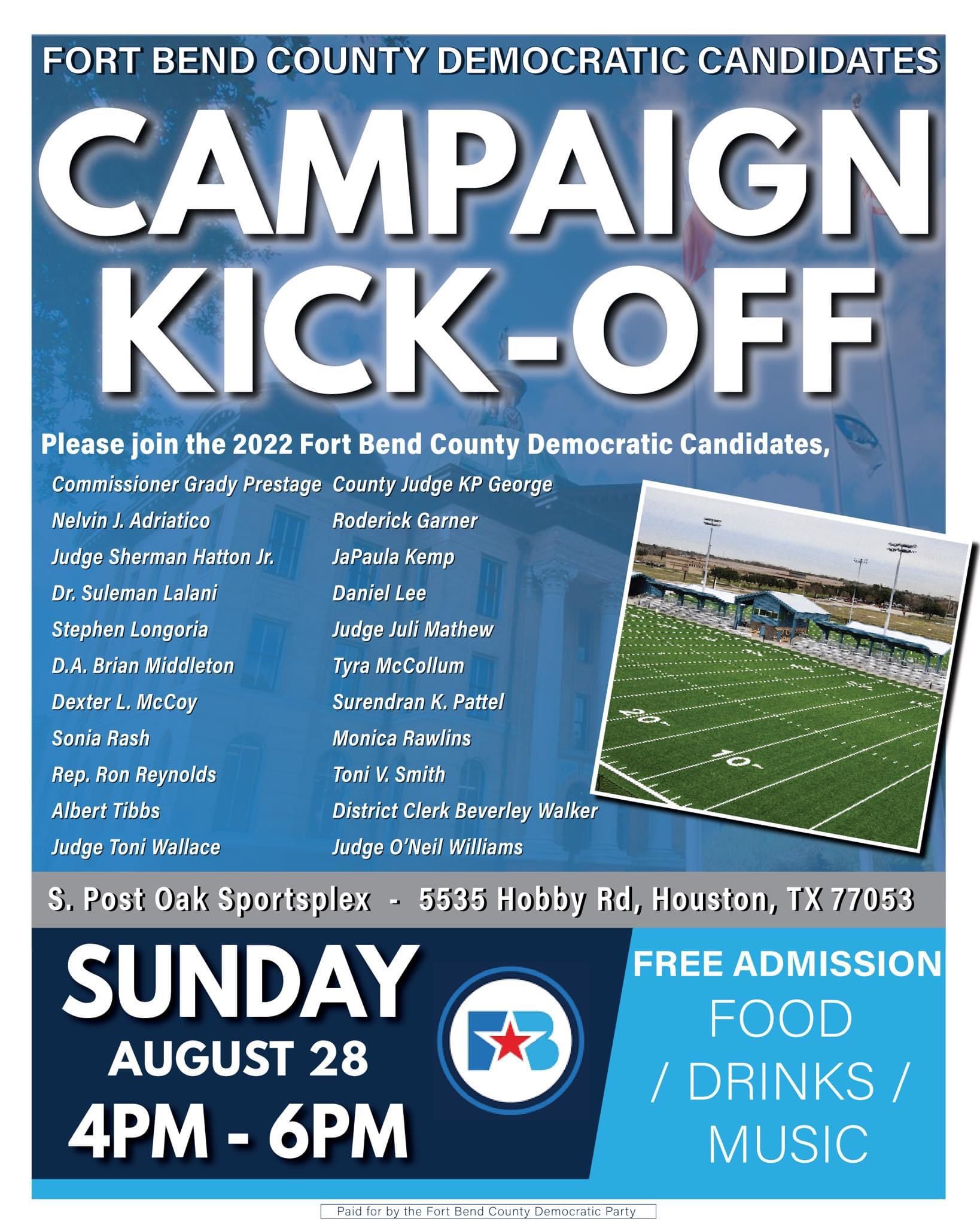 FORT BEND DEMOCRATIC CANDIDATES KICK OFF! · Mobilize