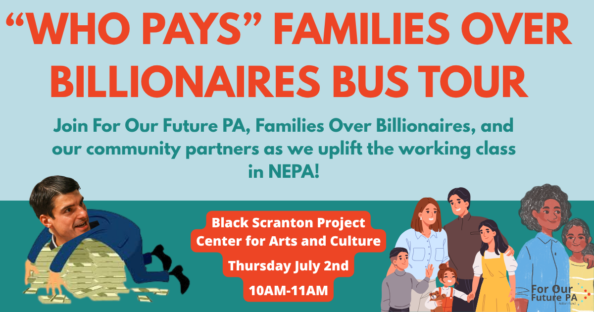 "Who Pays" Families Over Billionaires Bus Tour