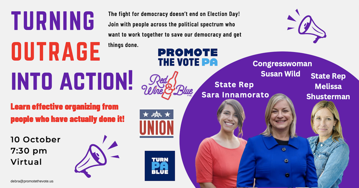 Turning Outrage Into Action Turn Pa Blue