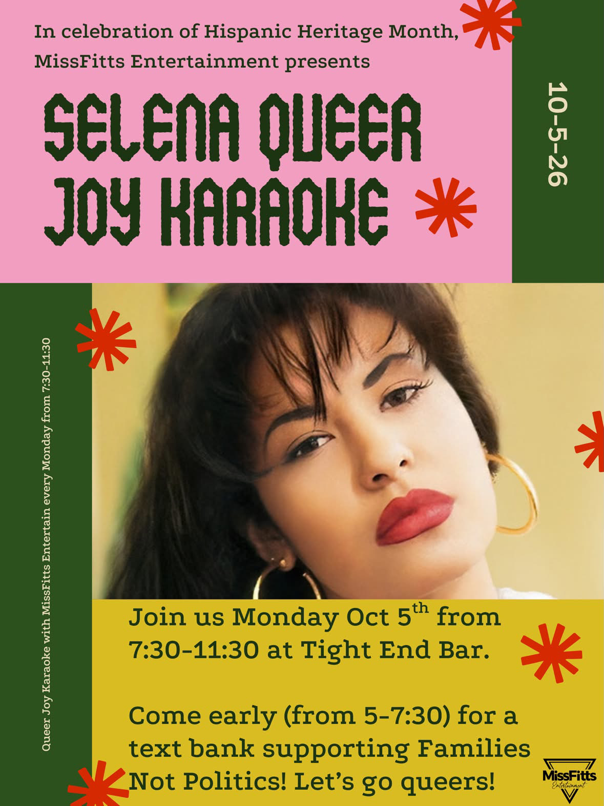 Selena Queer Joy Karaoke with MissFitts Entertainment