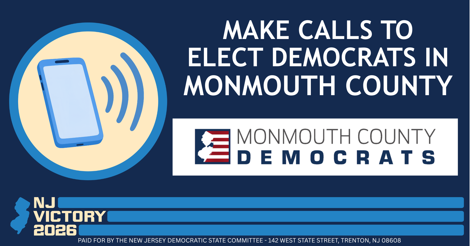 Make Calls to Elect Monmouth County Democrats image