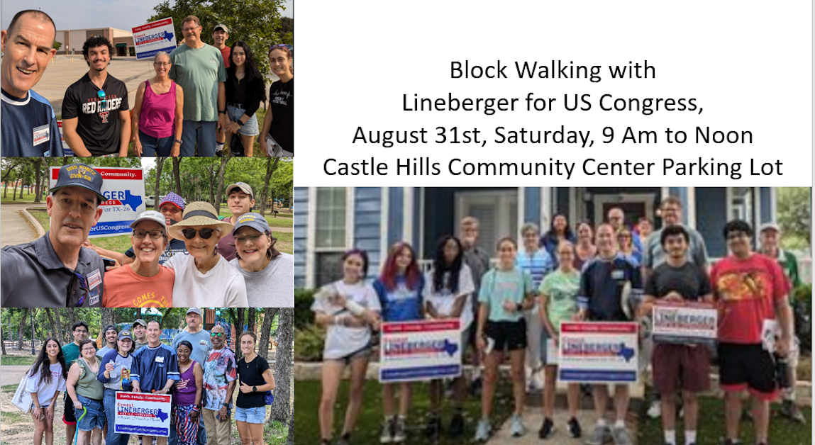 Block Walking for Lineberger for US Congress (Saturday, August 31st ...