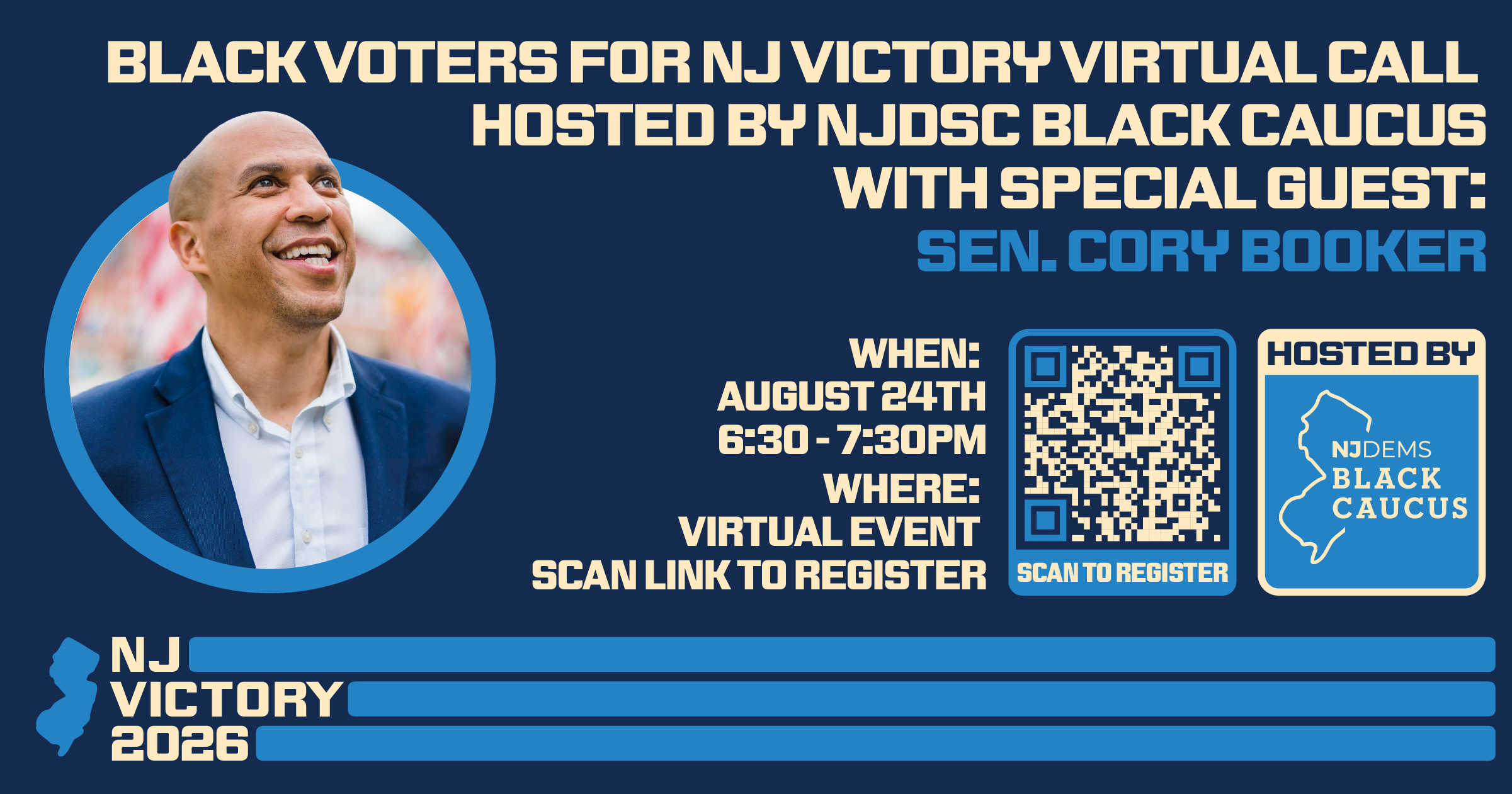 Black Voters for NJ Victory with Senator Cory Booker image
