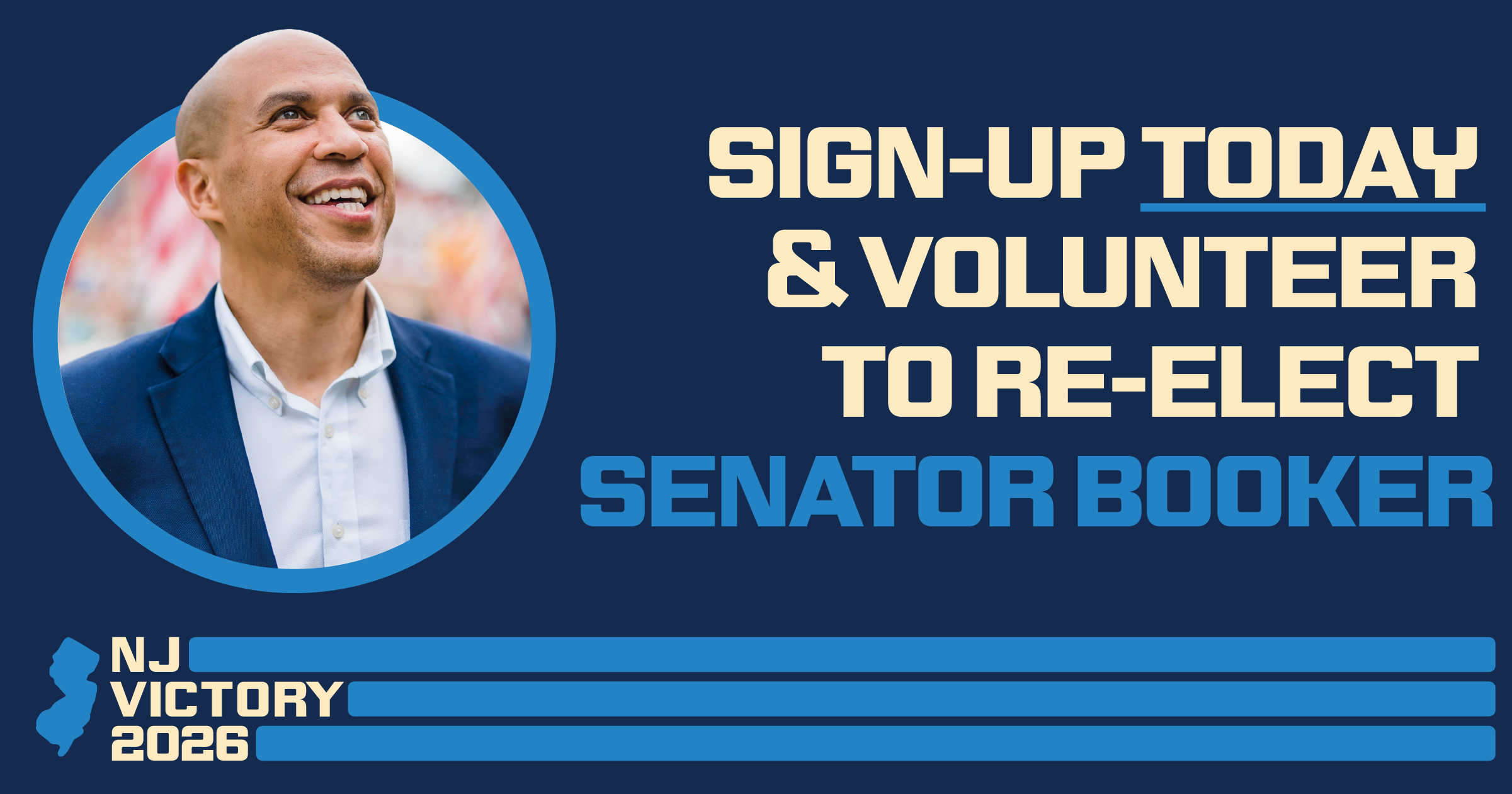 Volunteer to Elect Cory Booker with NJ Victory 2026 image