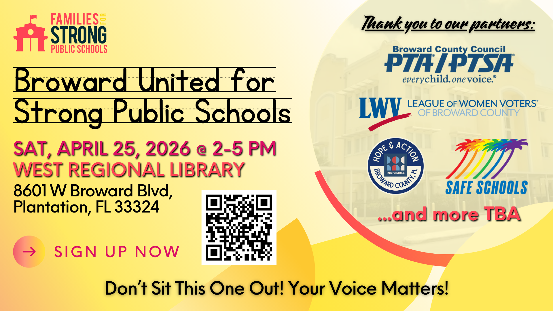 Broward United for Strong Public Schools organized by Families for Strong Public Schools