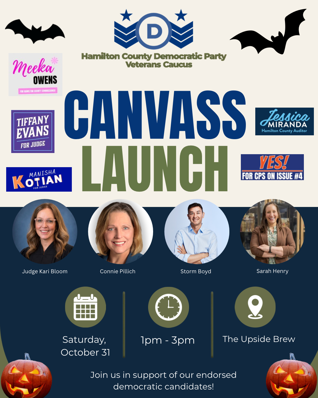 Boots on the Ground: Halloween Canvass Kickoff with the Hamilton County Democratic Veterans Caucus