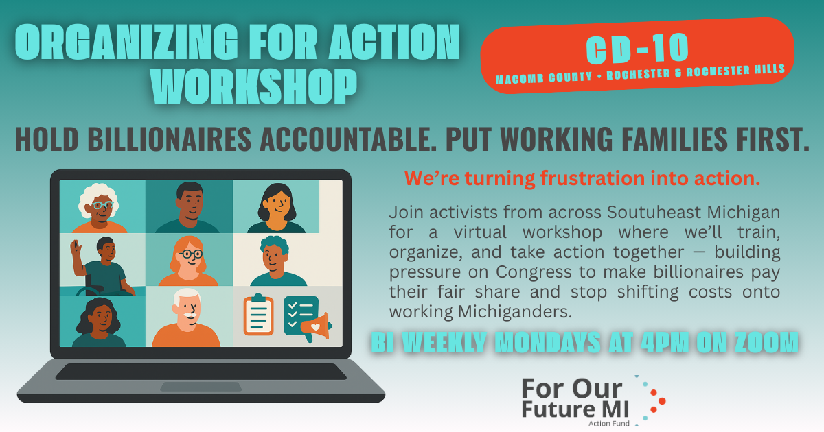 10th District Organizing for Action Workshop: Fighting for Affordability
