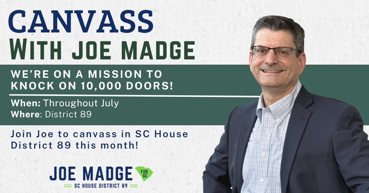 Volunteers Needed - Joe Madge for SCHD 89 - Canvass image
