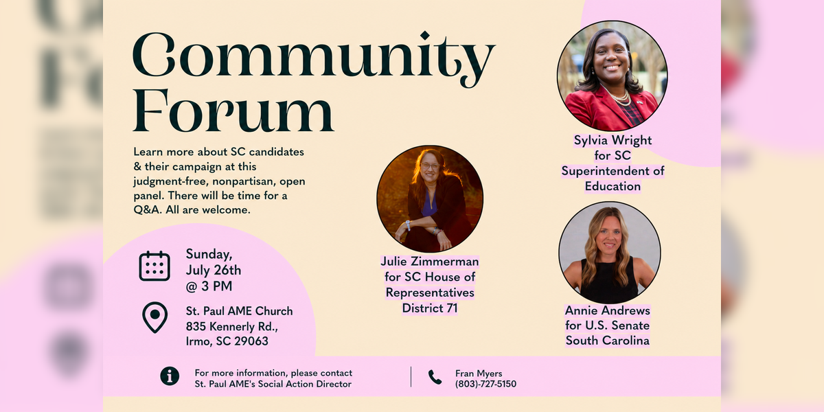Julie Z at the Community Forum at St. Paul AME Church image