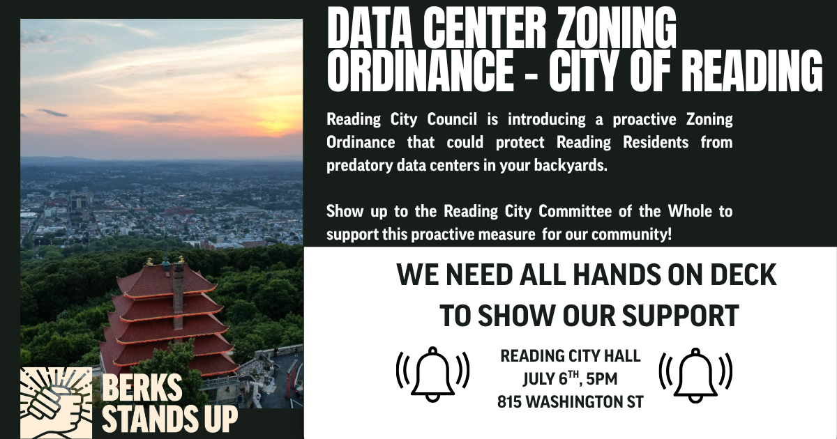 Reading City Council - Data Center Zoning Ordinance