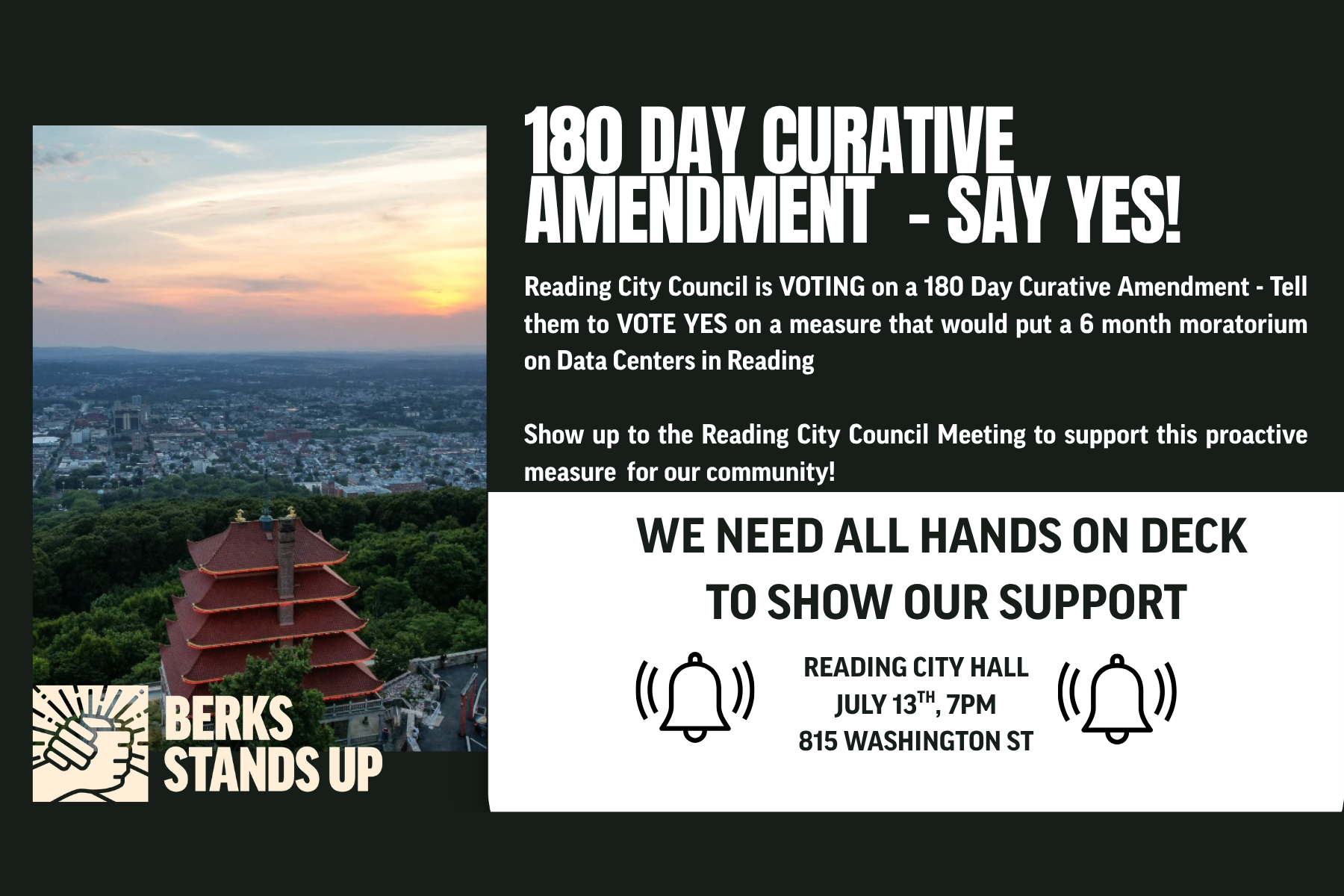 READING CITY COUNCIL: SAY NO TO DATA CENTERS