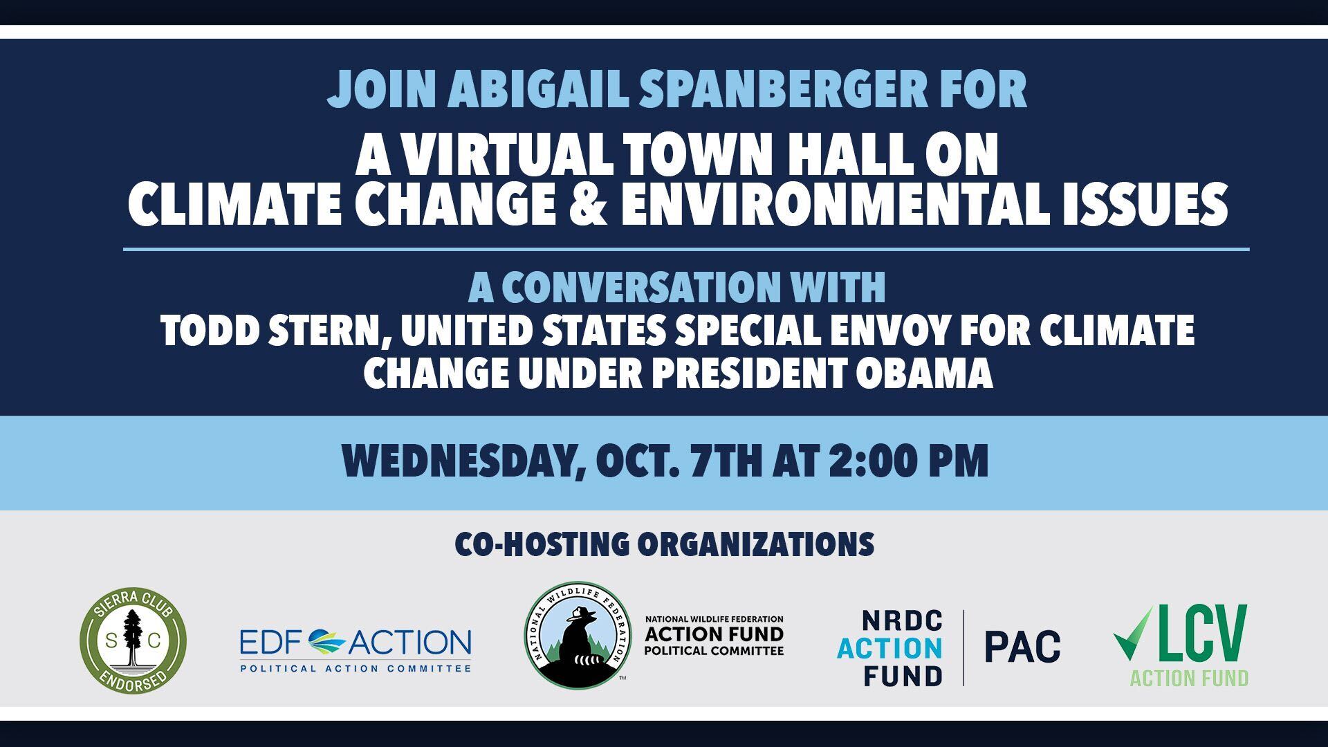 Climate Change Town Hall Abigail Spanberger For Congress
