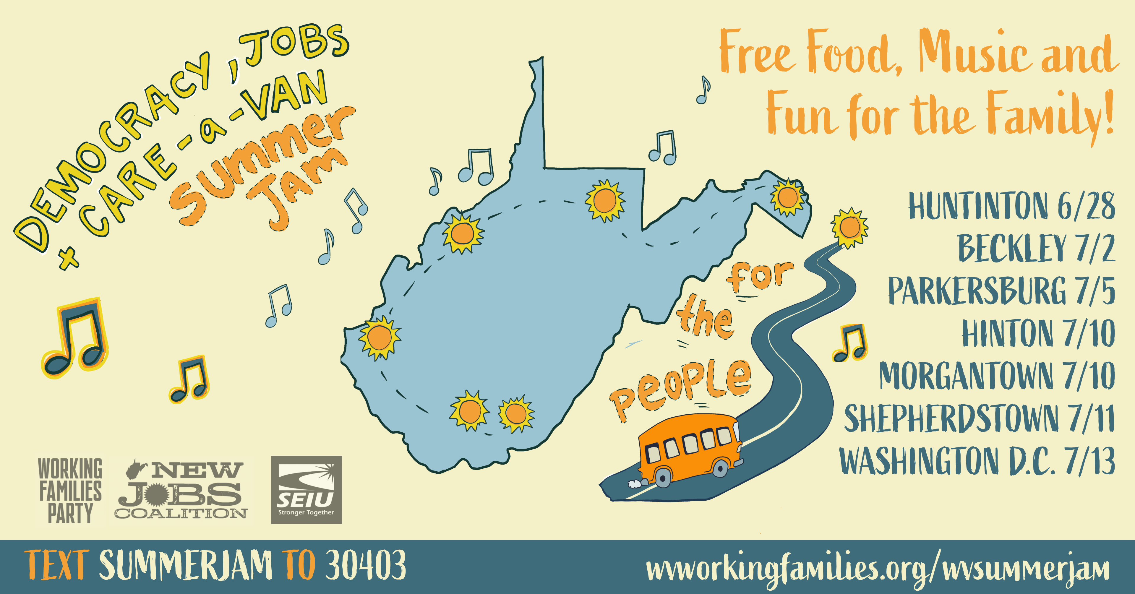PARKERSBURG DOOR KNOCK FOR THE PEOPLE: Democracy, Jobs and CARE-a-Van organized by West Virginia Working Families Party