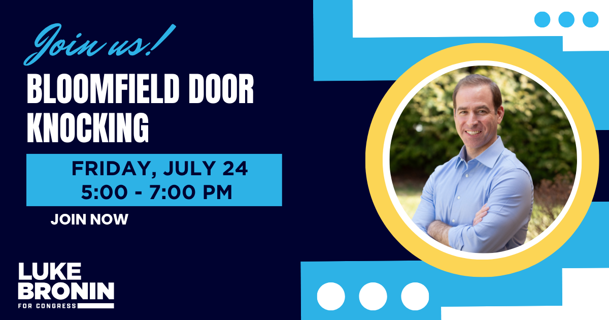 Bloomfield Door Knocking - Luke Bronin for Congress image