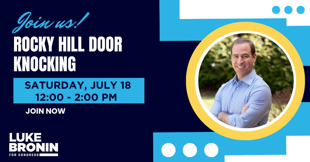 Rocky Hill Door Knocking - Luke Bronin for Congress image