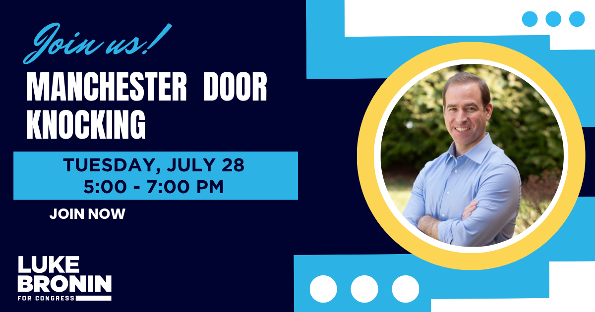 Manchester Door Knocking - Luke Bronin for Congress image