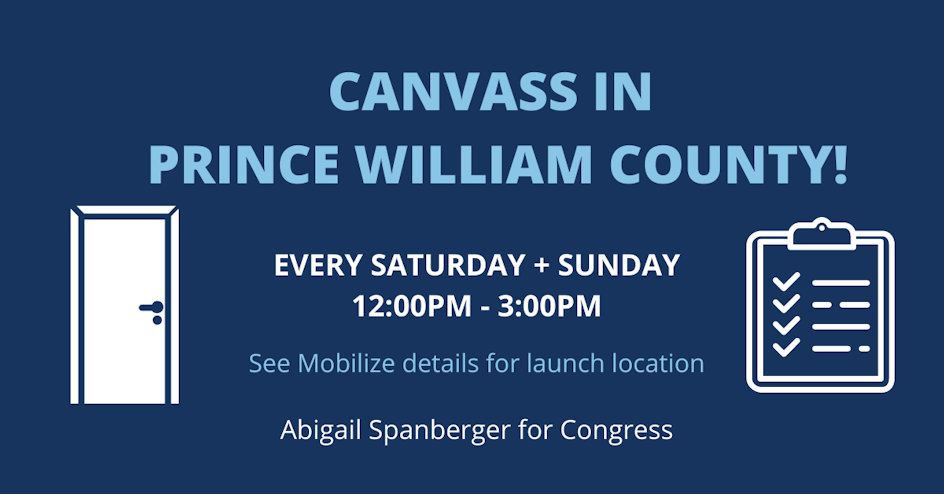 Canvass for<br>Abigail Spanberger