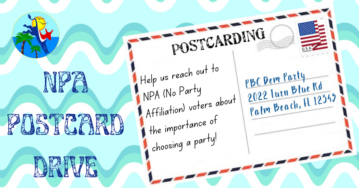 Postcarding Drive to NPAs: Pick Up Cards in Delray Beach