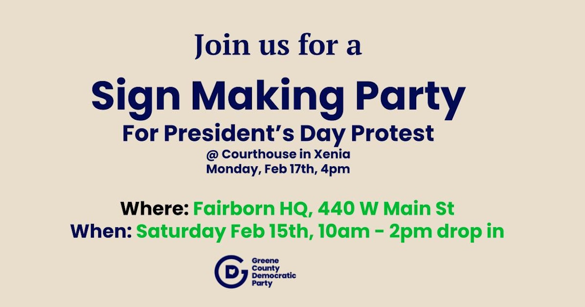 Sign Makers Gathering for President's Day Rally · Greene County OH ...