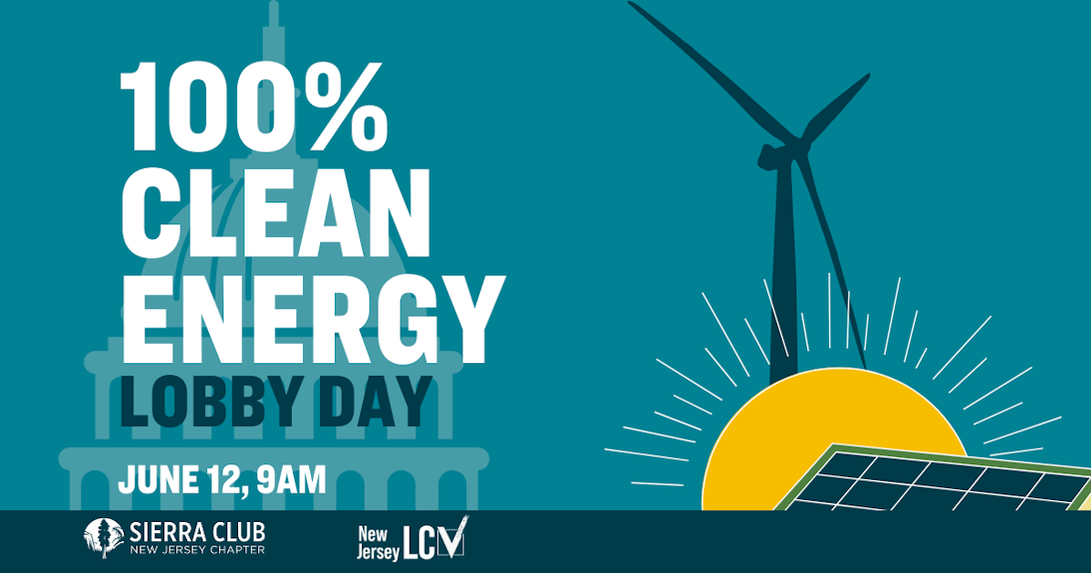 100% Clean Energy Rally · New Jersey League of Conservation Voters