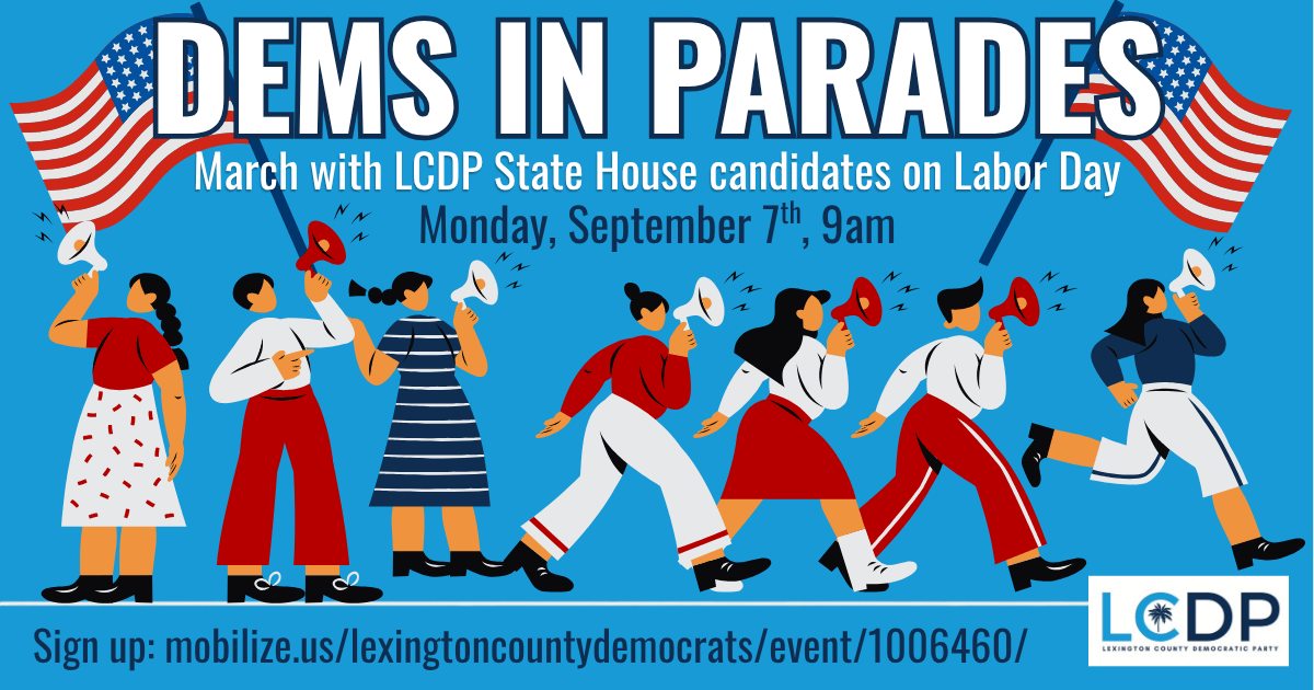 Dems in Parades- March with LCDP State House candidates for Labor Day image