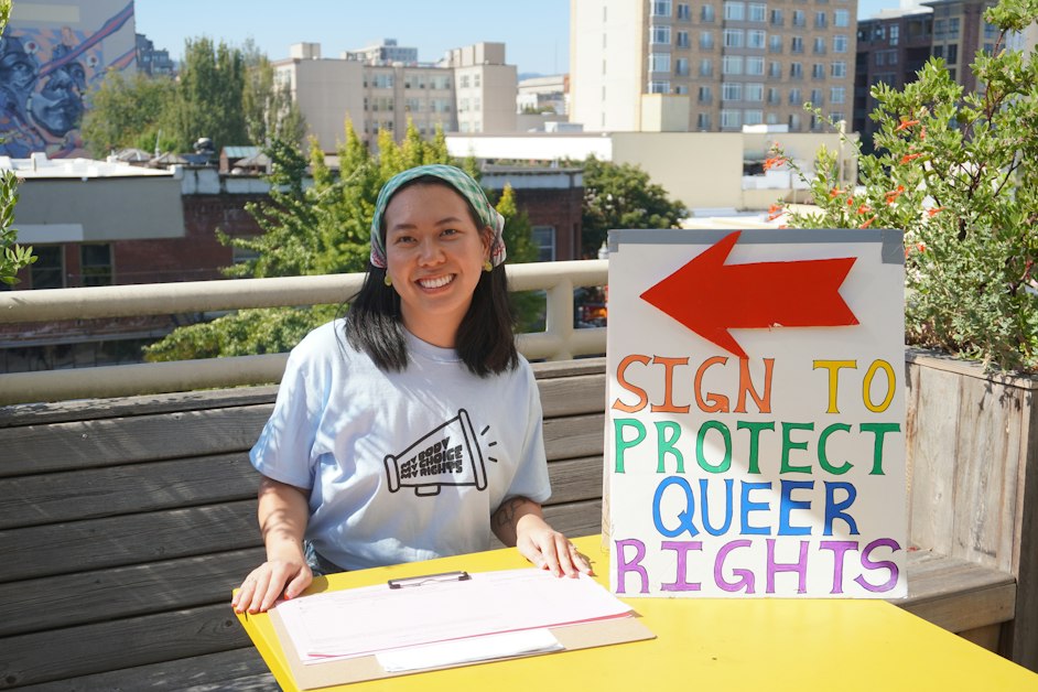 Signature Gather @ NO KINGS! in Portland · Basic Rights Oregon