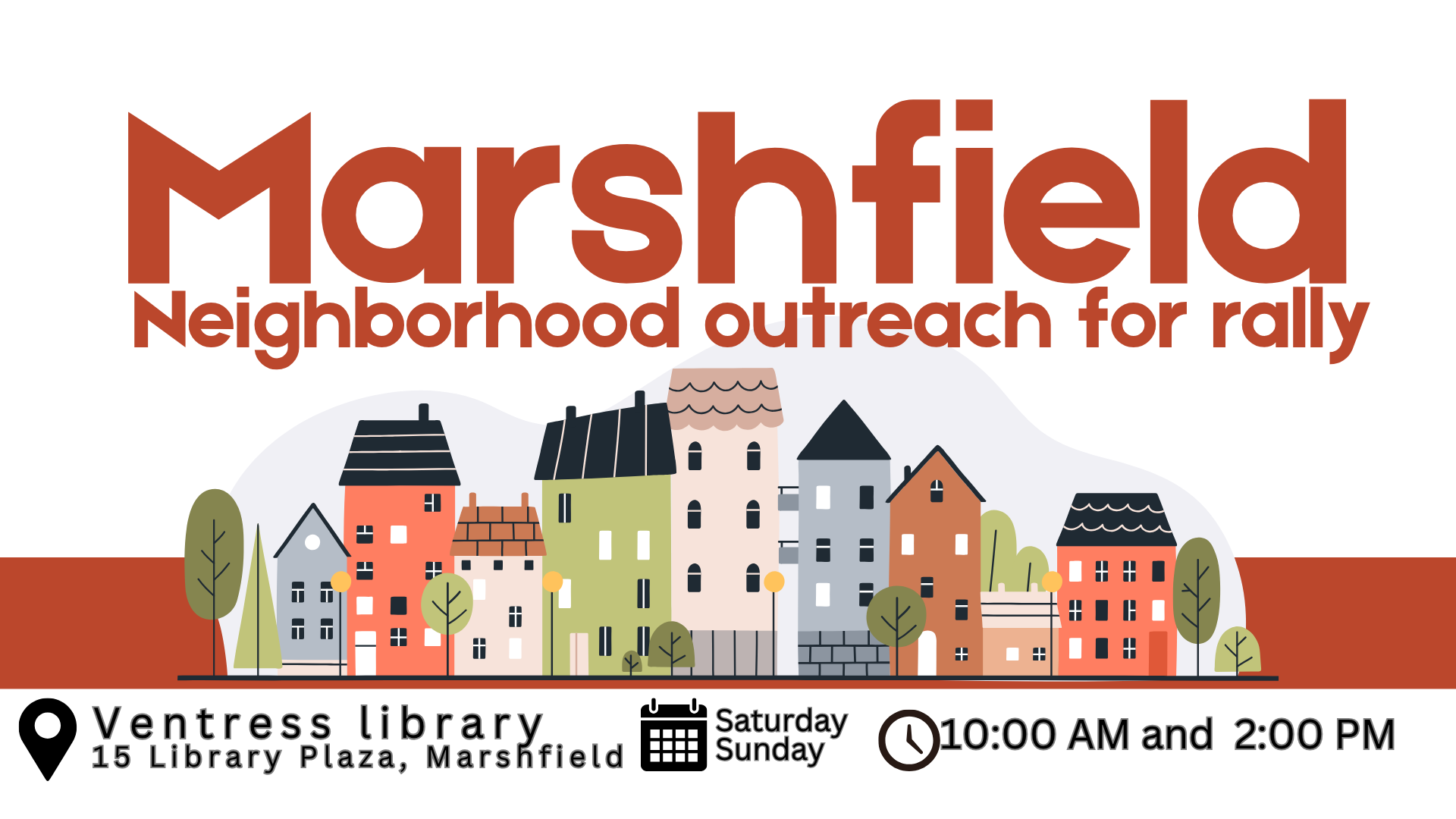 Democratic Candidate leafleting in Marshfield image