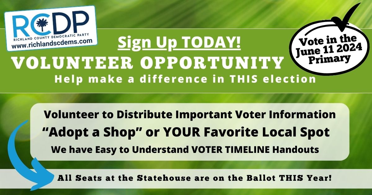 Volunteer to distribute IMPORTANT voter information! image