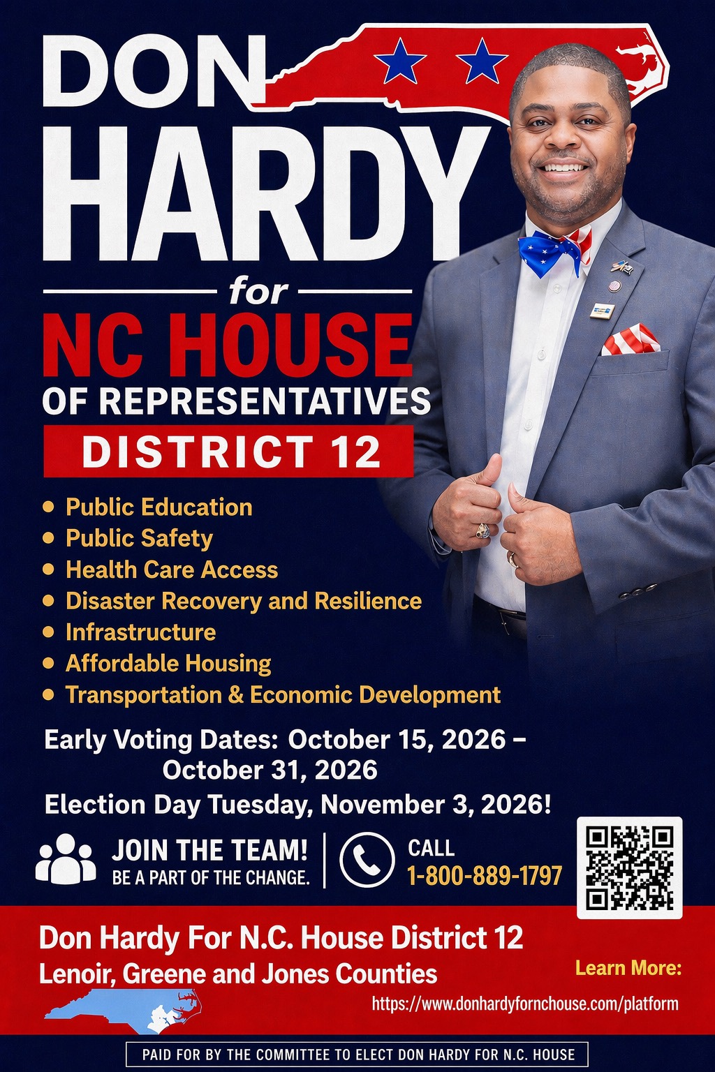 Knock Doors with Don Hardy for NC House 12 in Greene County
