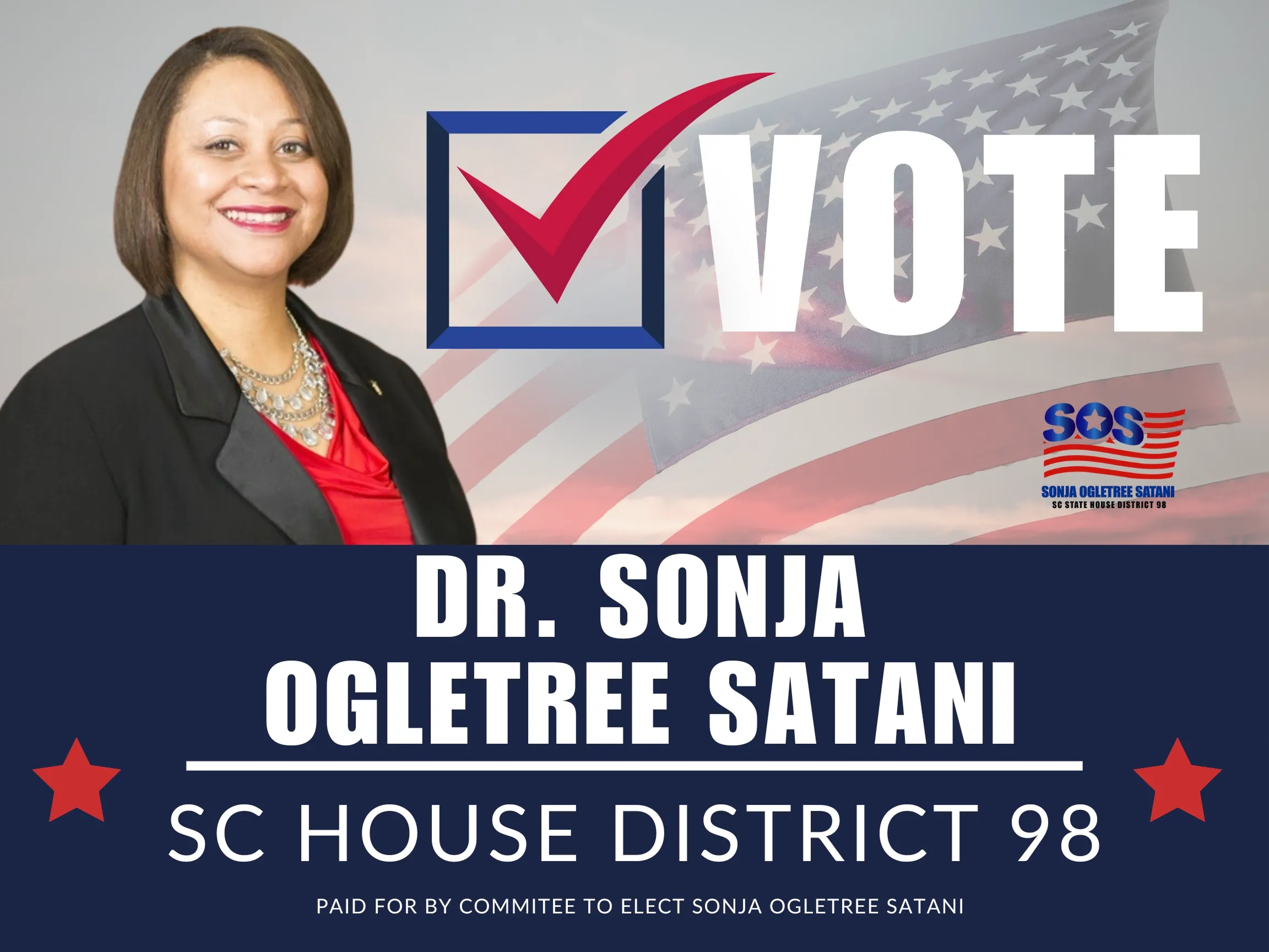 Weekly Volunteer Meeting for Dr. Sonja Ogletree Satani,  Candidate for SC House District 98