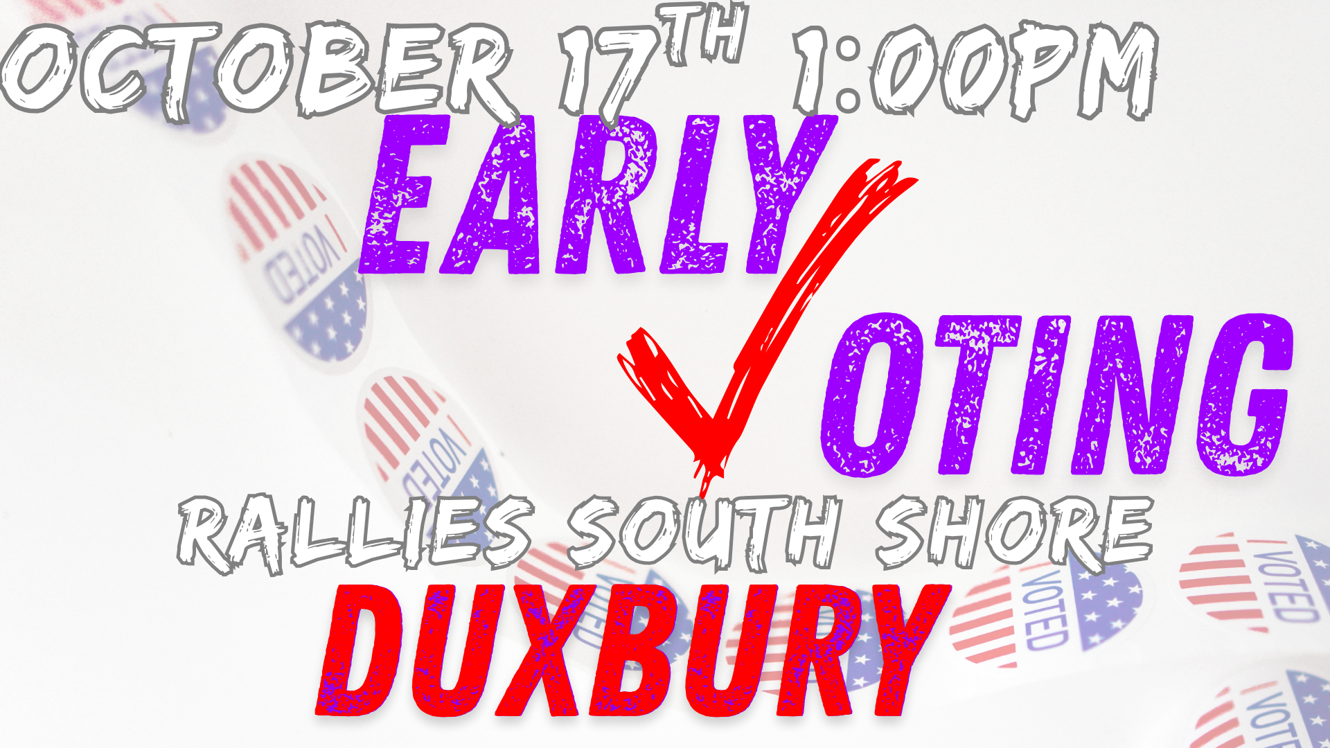 Early voting rally in Duxbury image