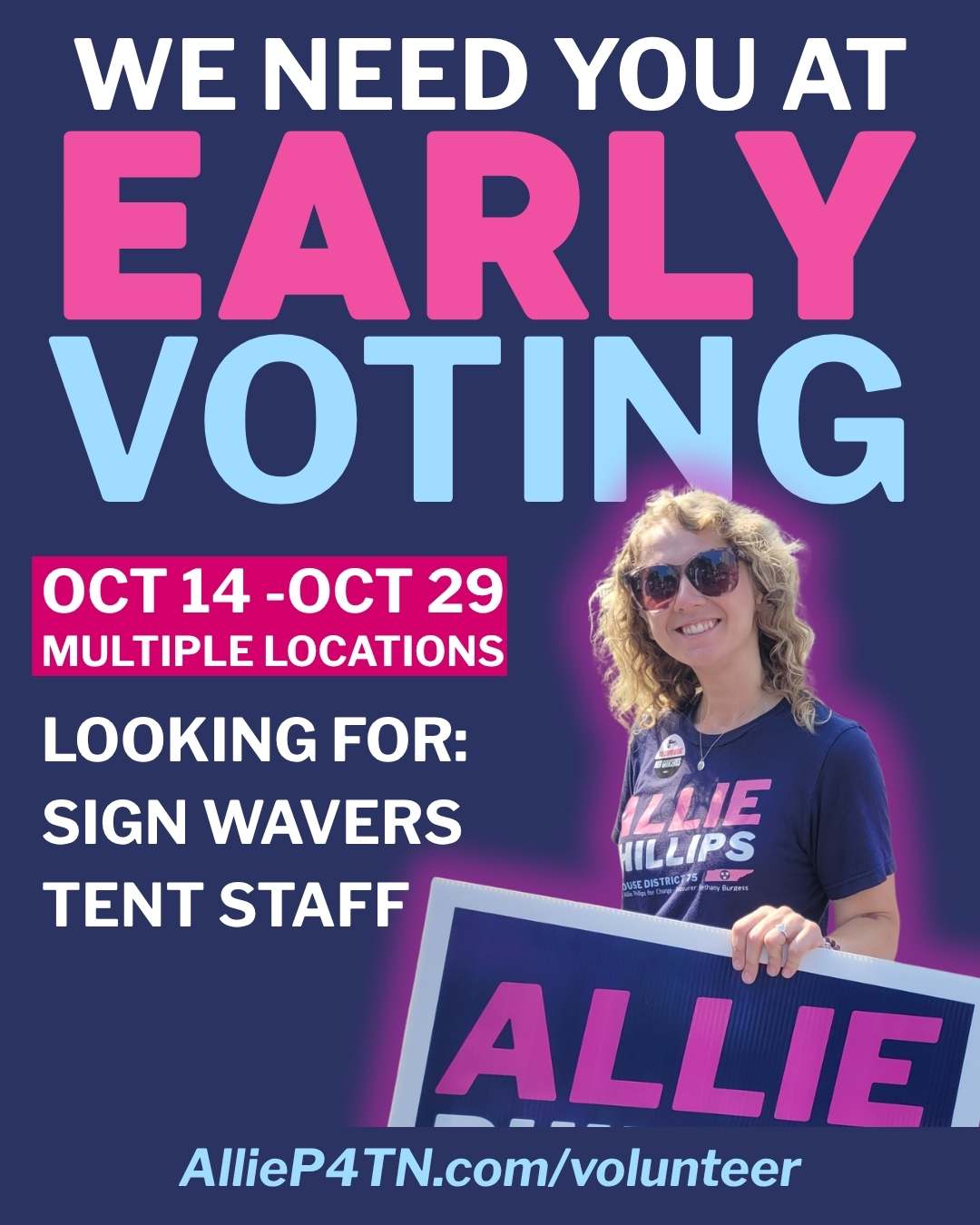 Team Allie at Early Voting at the Election Commission