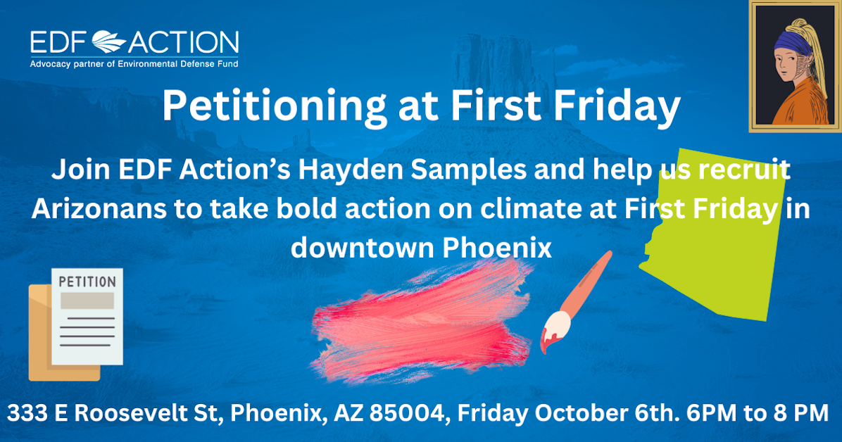 Petitioning at First Friday in Phoenix · Climate Action Campaign