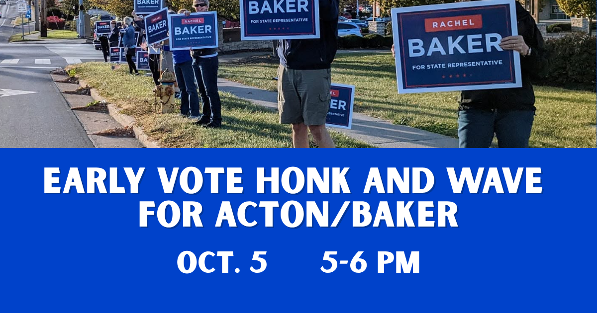 Early Voting Eve Honk and Wave