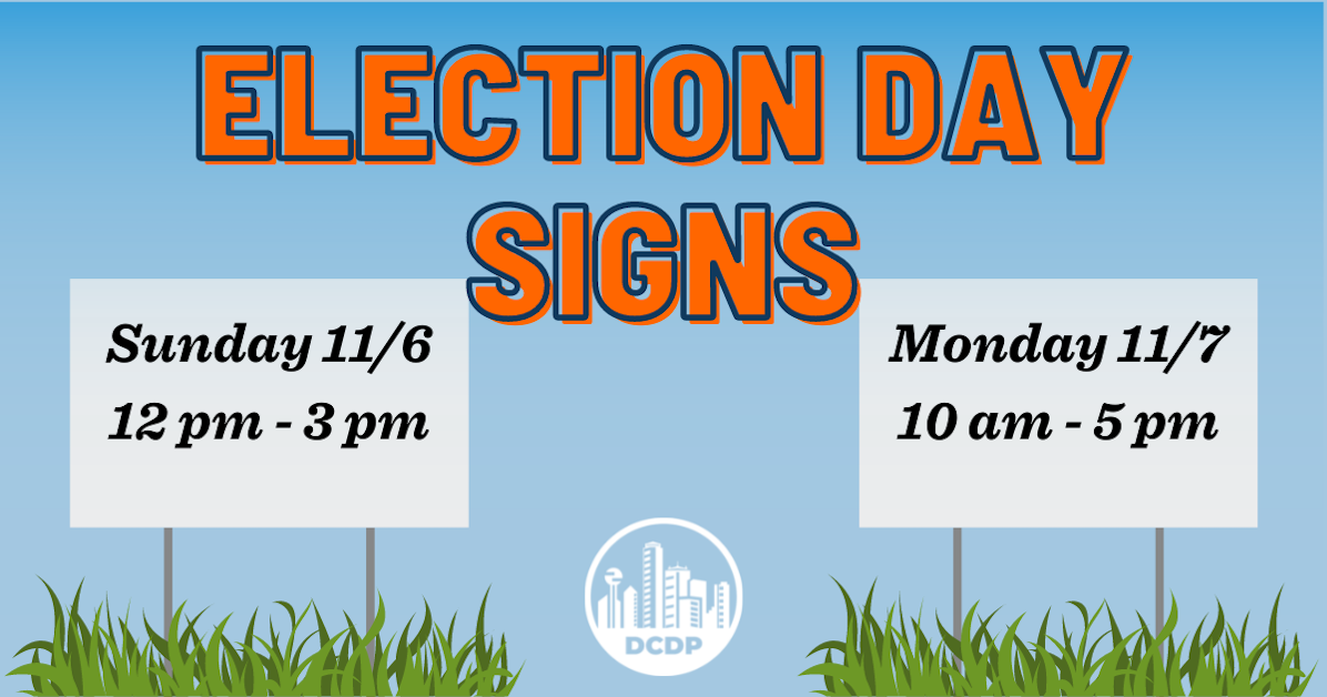 Polling Location Sign Setup · Dallas County Democratic Party