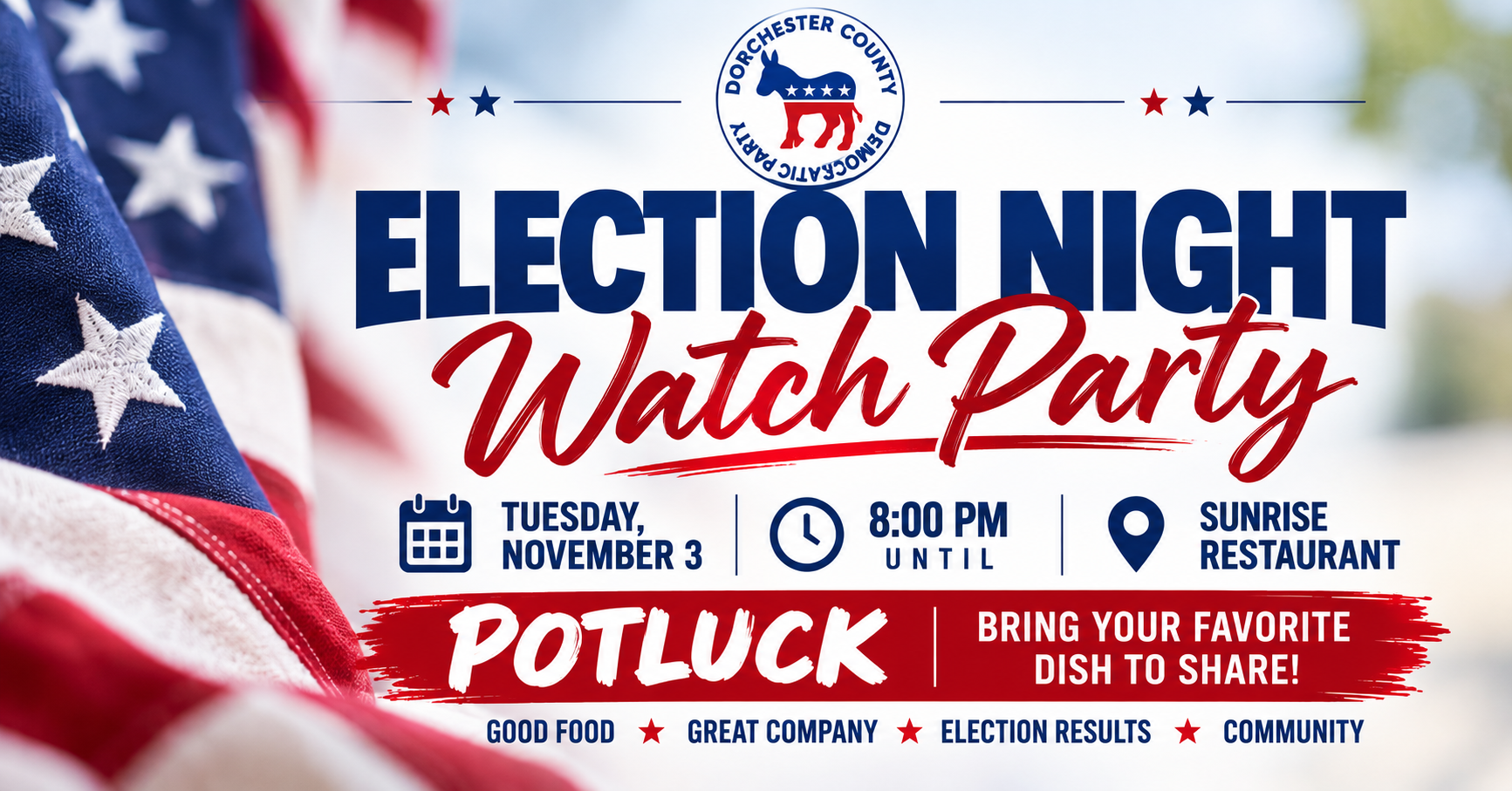 DCDP ELECTION NIGHT WATCH PARTY!