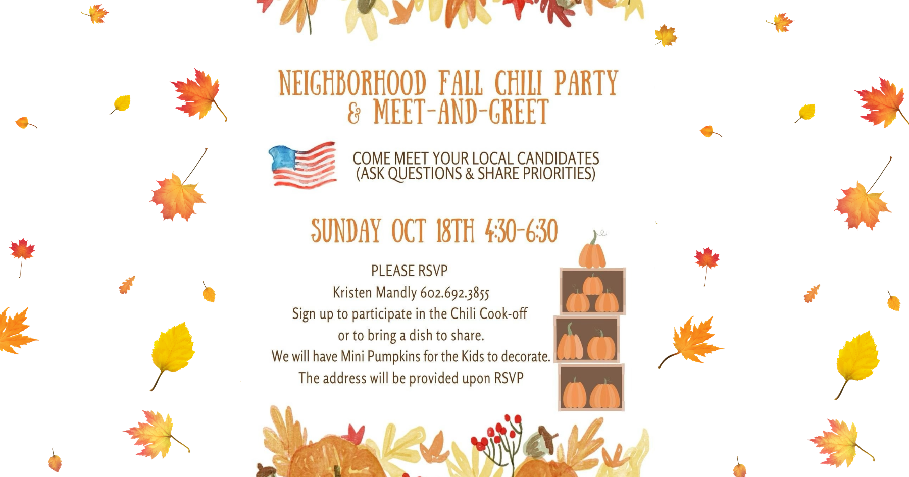 Neighborhood Fall Chili Party & Meet-and-Greet image