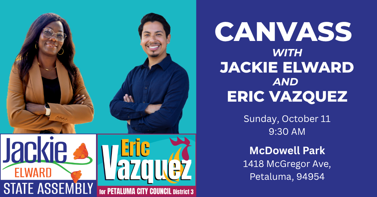 Petaluma Canvass for Jackie & Eric Vazquez! image