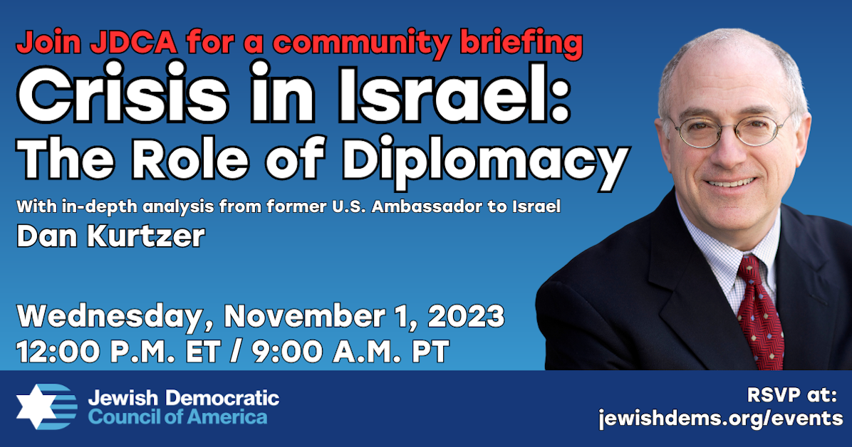 JDCA Community Briefing: Crisis in Israel - The Role of Diplomacy ...